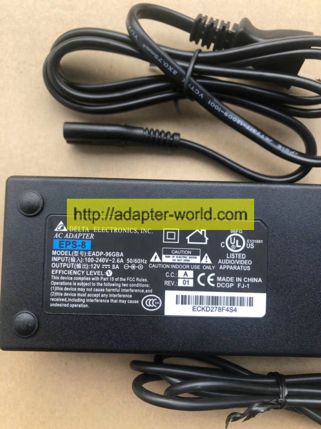 *100% Brand NEW* DELTA EADP-96GBA 12V DC 8A Switching AC ADAPTOR Power Adapter - Click Image to Close